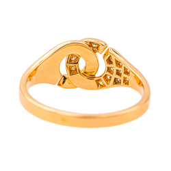 Bague DINH VAN "R8" en or rose et diamants - Castafiore
