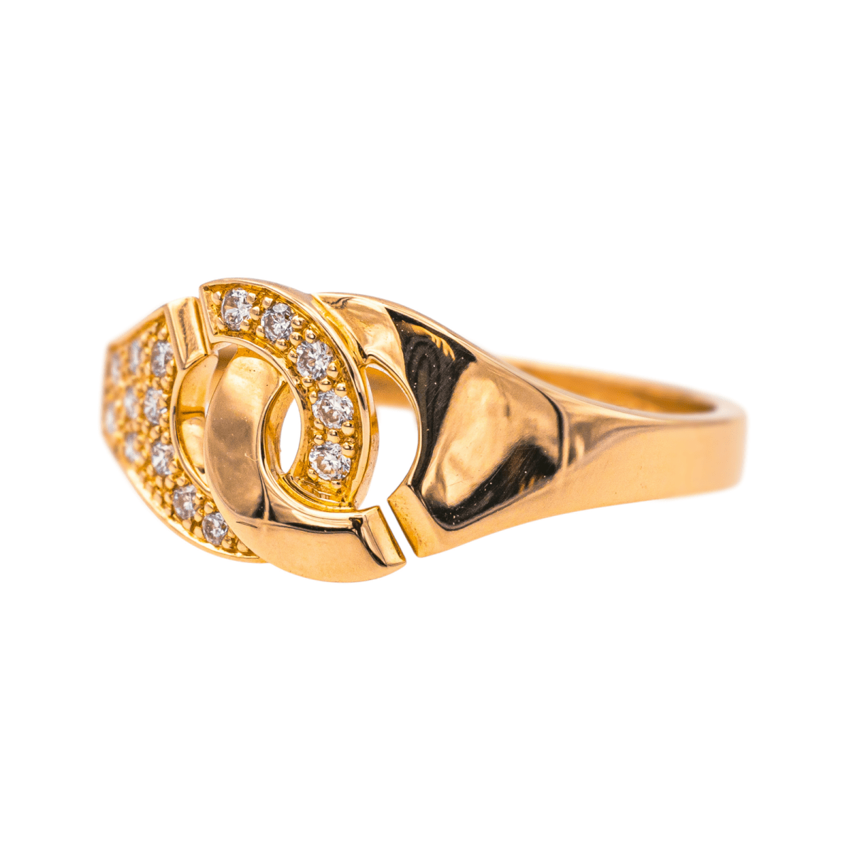 Bague DINH VAN "R8" en or rose et diamants - Castafiore