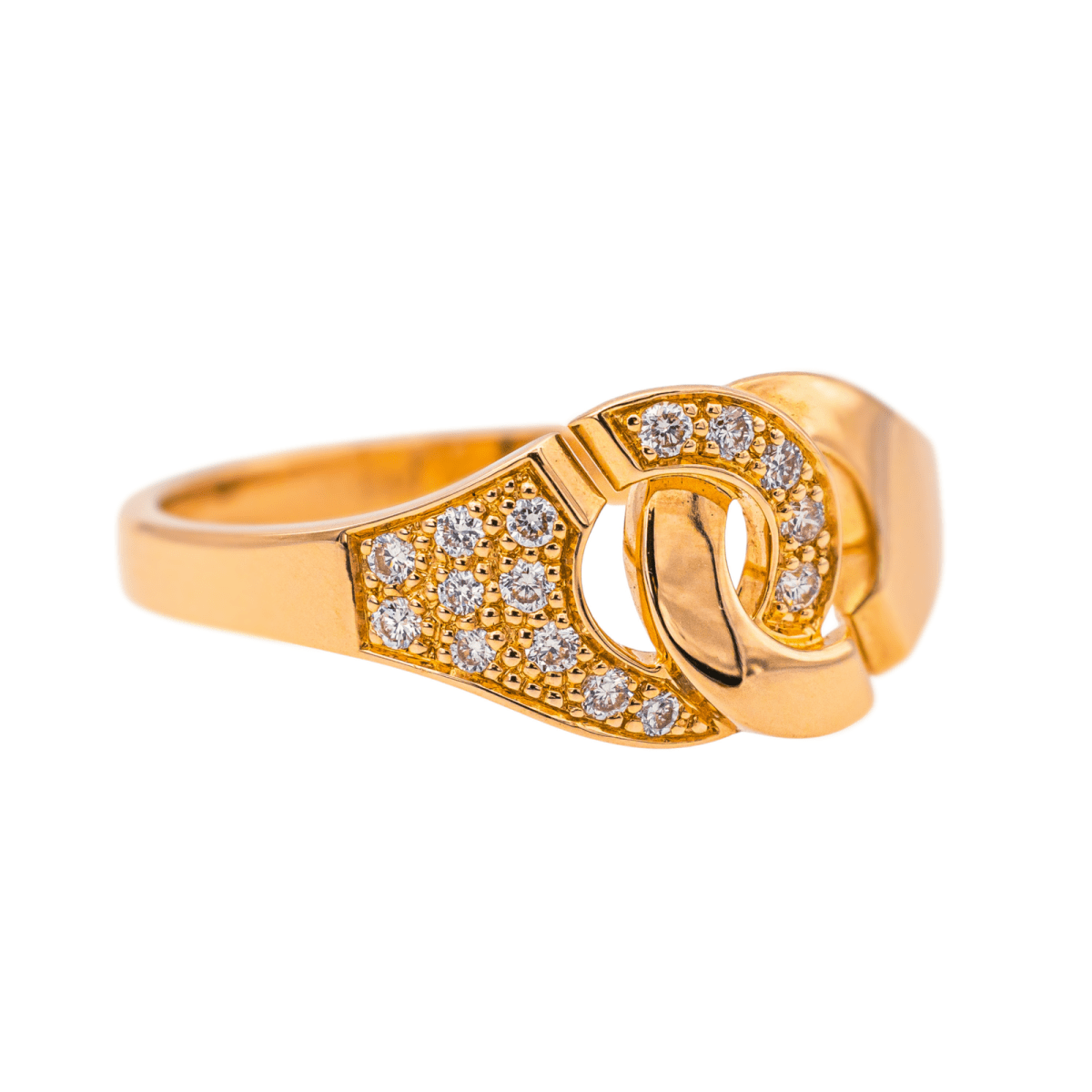 Bague DINH VAN "R8" en or rose et diamants - Castafiore