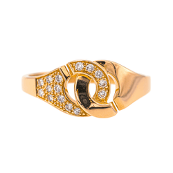 Bague DINH VAN "R8" en or rose et diamants - Castafiore