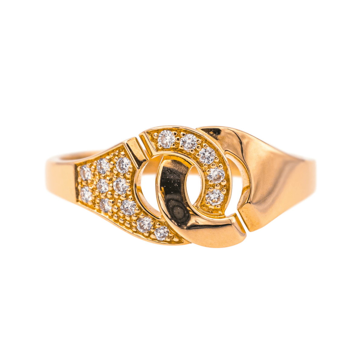 Bague DINH VAN "R8" en or rose et diamants - Castafiore