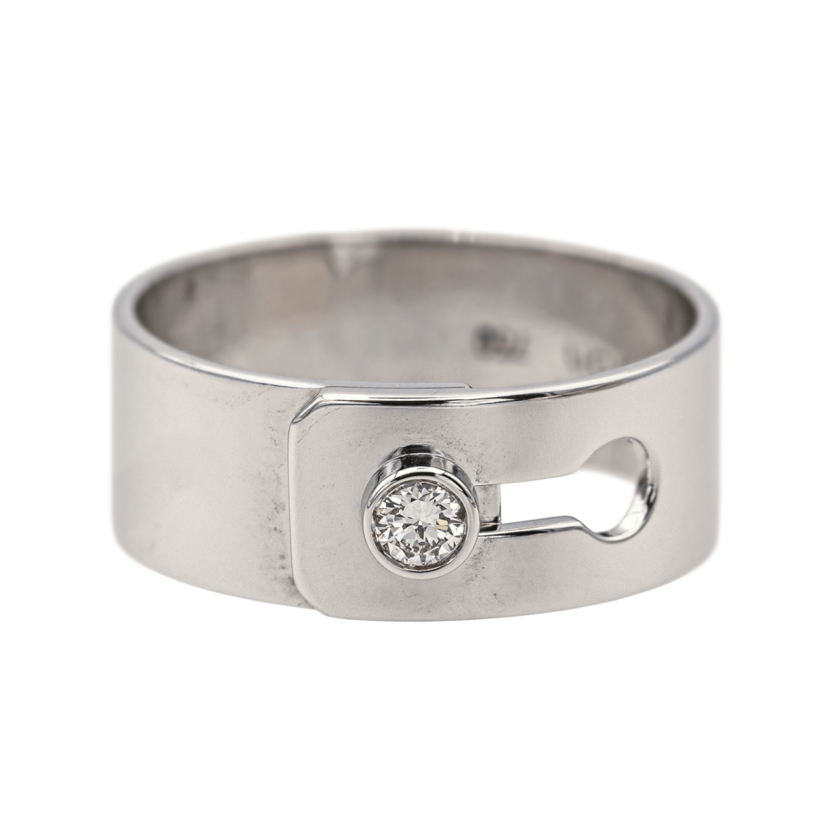 Bague DINH VAN "Serrure" en or blanc et diamant - Castafiore