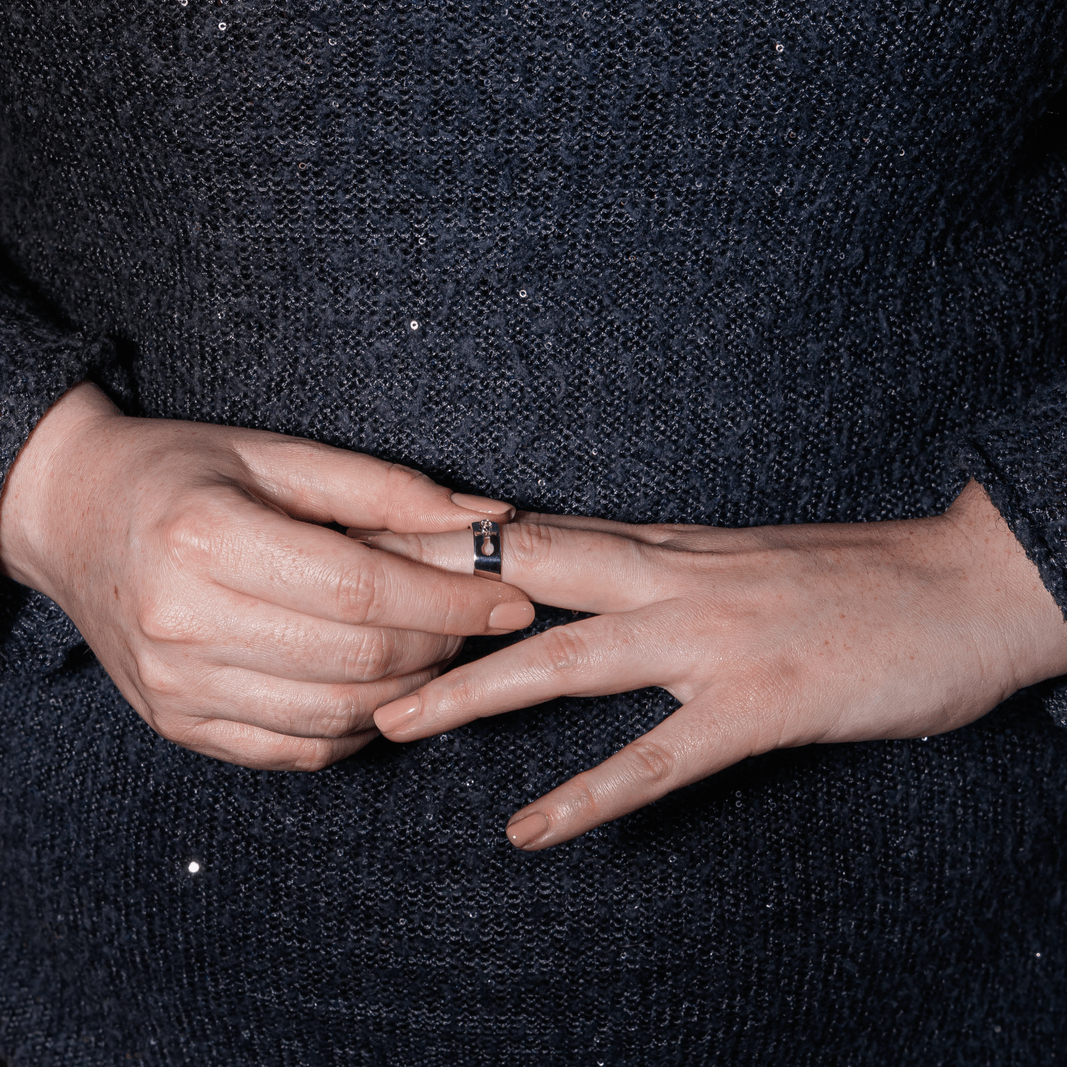 Bague DINH VAN "Serrure" en or blanc et diamant - Castafiore