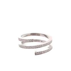Bague DINH VAN "Spirale" en or blanc et diamants - Castafiore