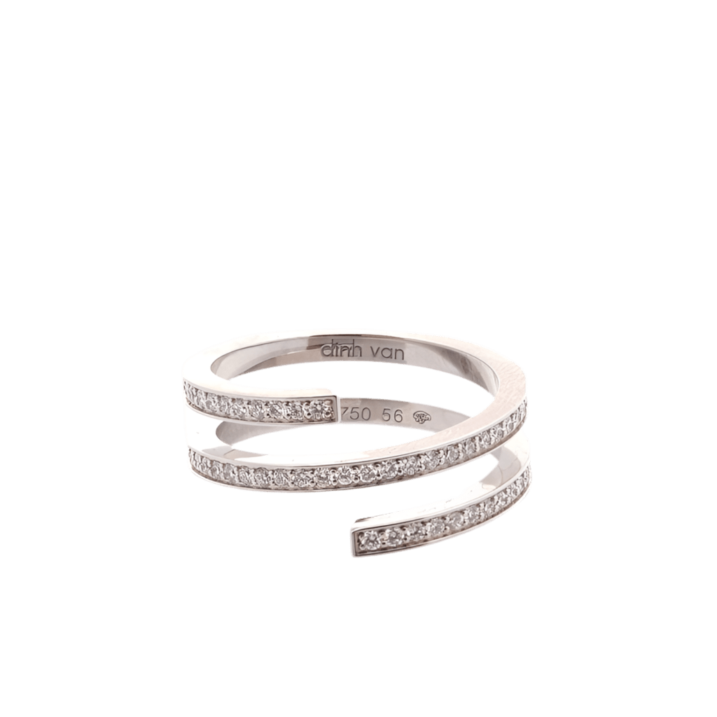 Bague DINH VAN "Spirale" en or blanc et diamants - Castafiore