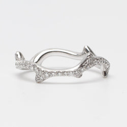 Bague Dior Bois de rose en or blanc et diamants taille 56 - Castafiore