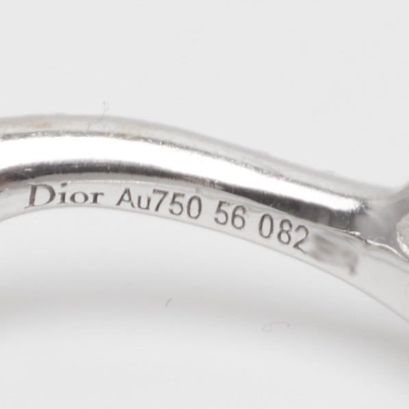 Bague Dior Bois de rose en or blanc et diamants taille 56 - Castafiore