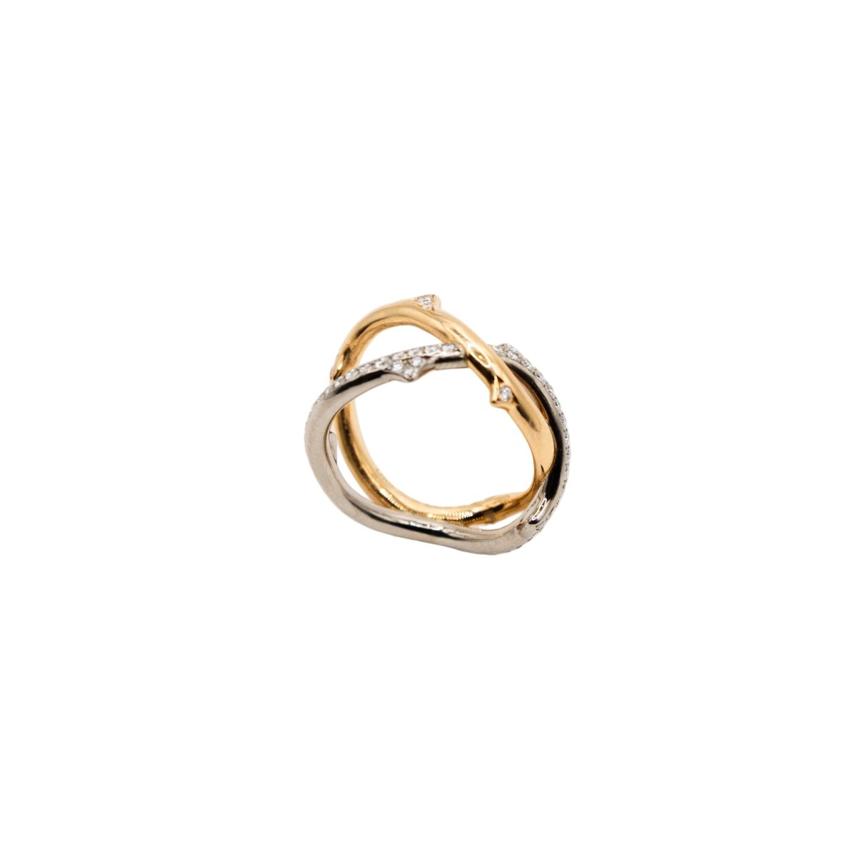 Bague DIOR "Bois de Rose" en or blanc, or rose et diamants - Castafiore