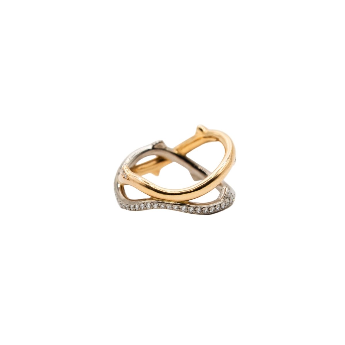 Bague DIOR "Bois de Rose" en or blanc, or rose et diamants - Castafiore