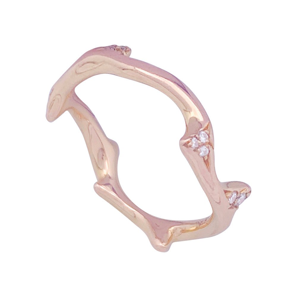 Bague DIOR "Bois de Rose" en or rose et diamants - Castafiore