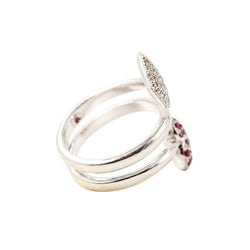 Bague DIOR "Diablotine" en or blanc, rubis et diamants - Castafiore
