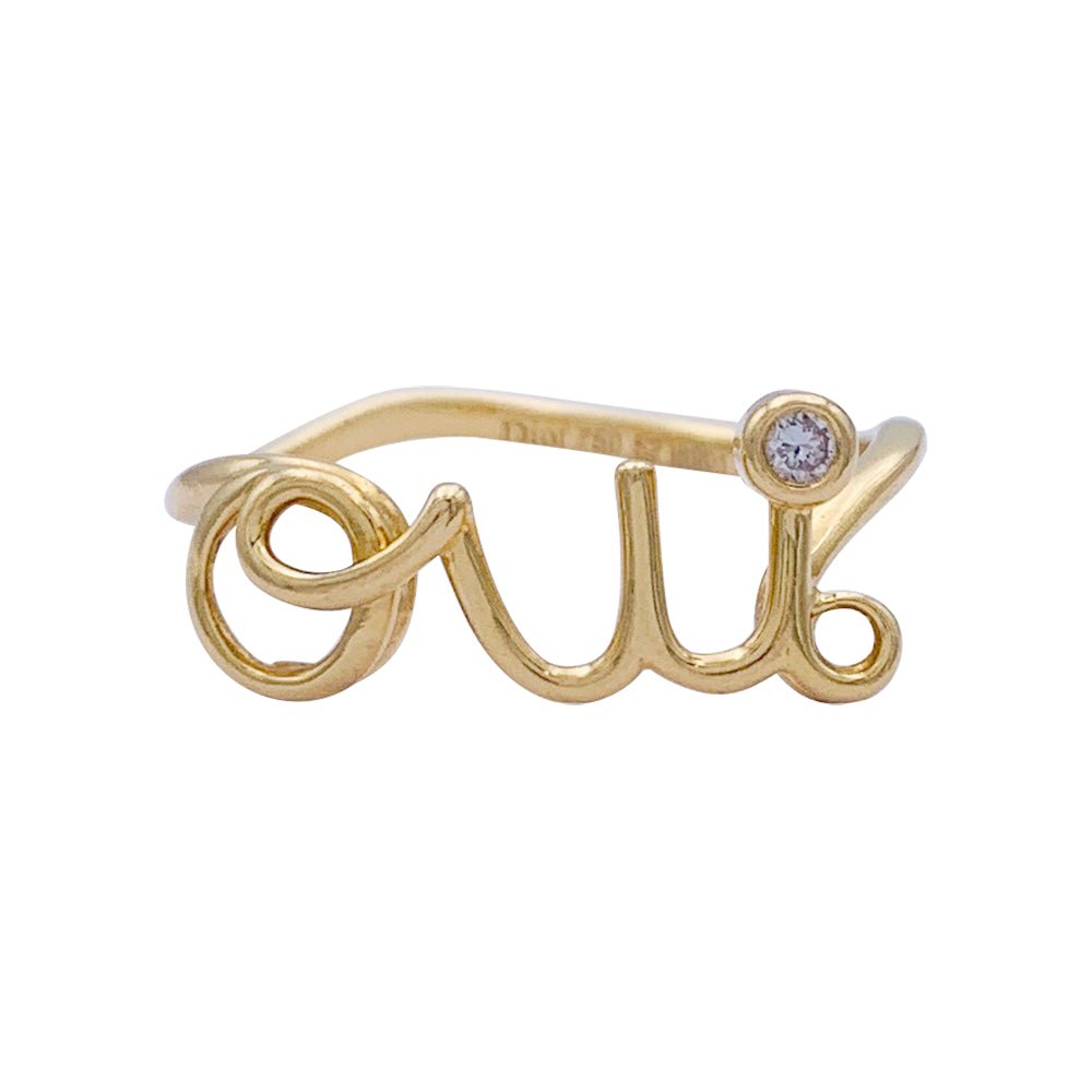Bague Dior, "Dioramour - Oui", or jaune, diamant - Castafiore