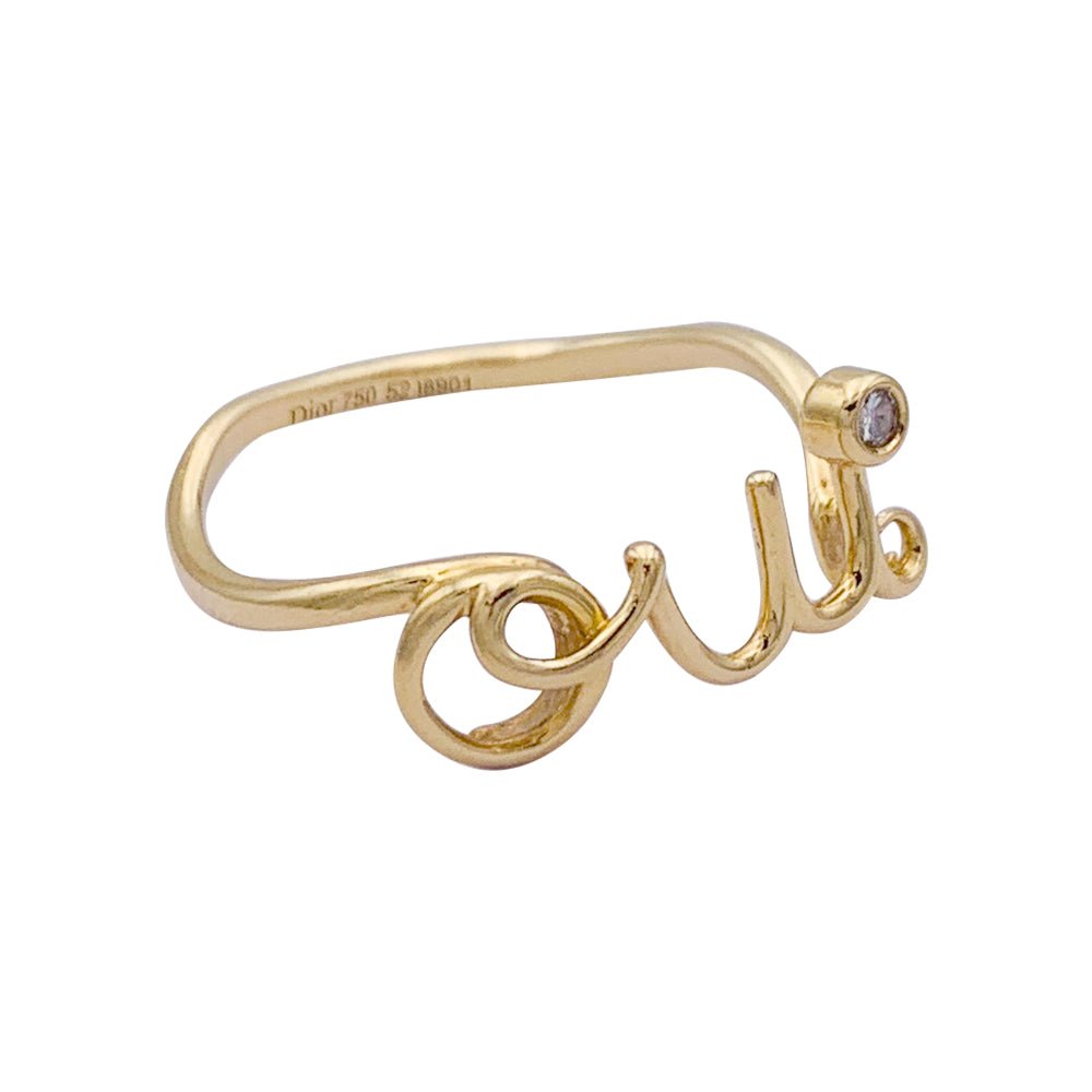 Bague Dior, "Dioramour - Oui", or jaune, diamant - Castafiore