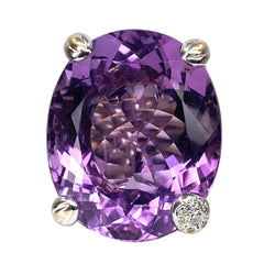 Bague DIOR en or 18 carats, grand modèle MISS DIOR, améthyste et diamants - Castafiore