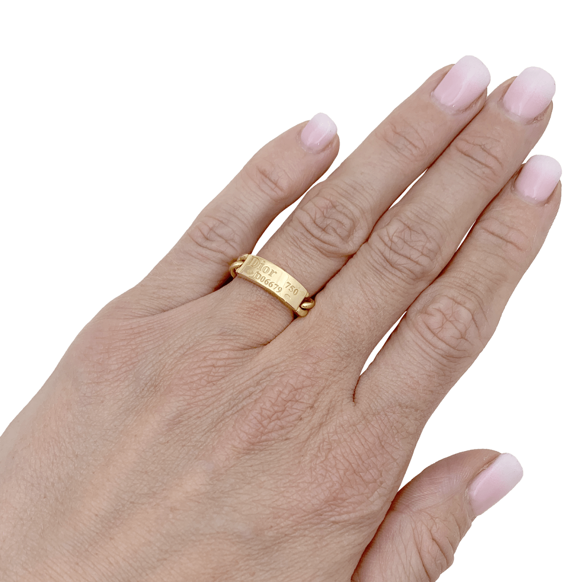 Bague DIOR, "Gourmette" en or jaune - Castafiore