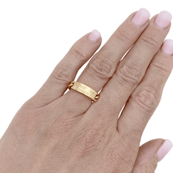 Bague DIOR, "Gourmette" en or jaune - Castafiore