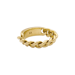 Bague DIOR, "Gourmette" en or jaune - Castafiore