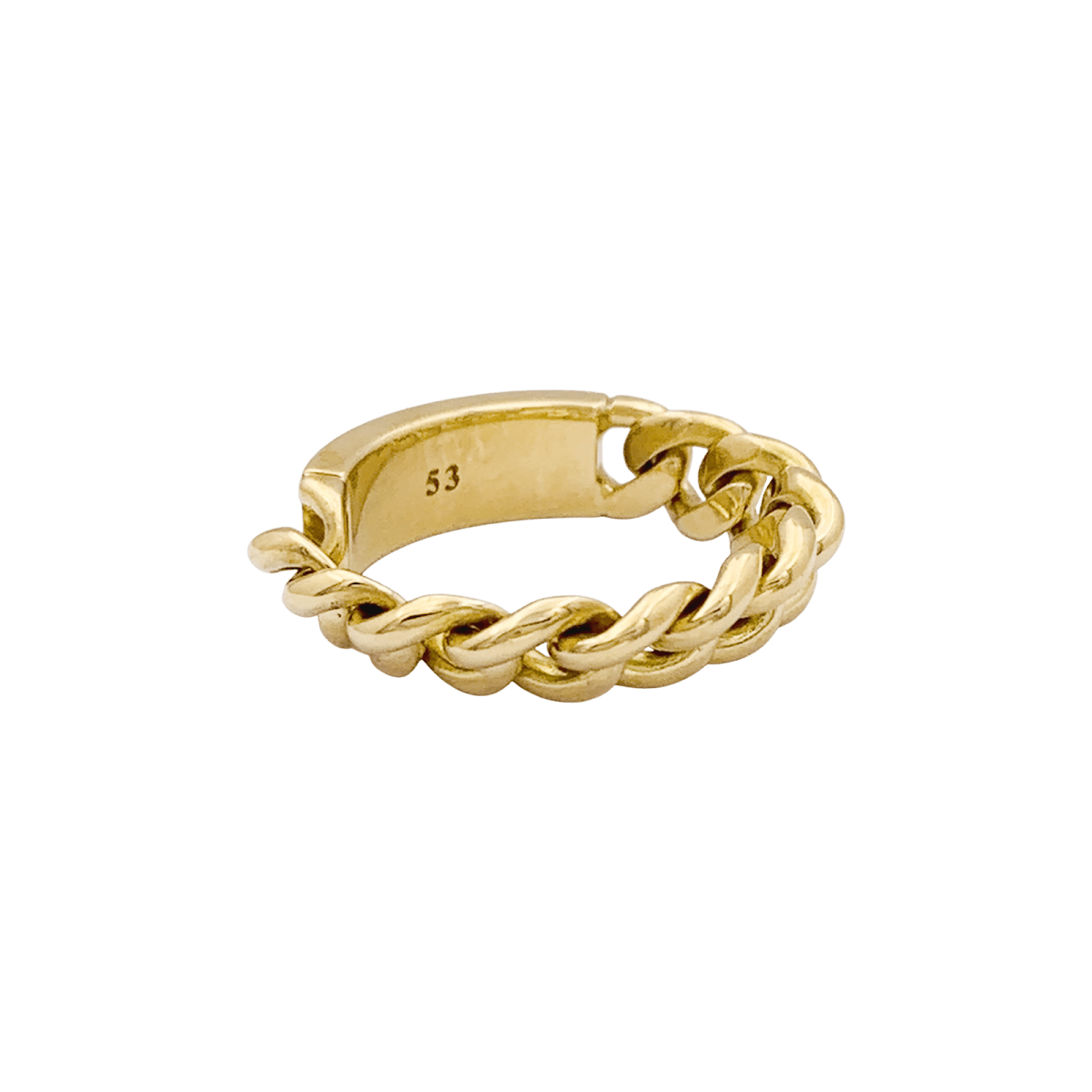 Bague DIOR, "Gourmette" en or jaune - Castafiore