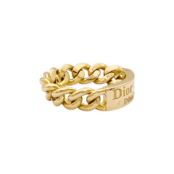 Bague DIOR, "Gourmette" en or jaune - Castafiore
