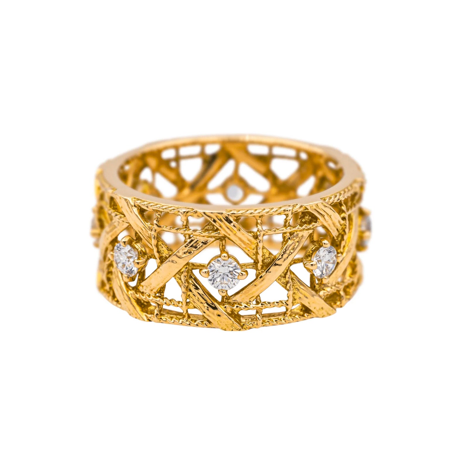 DIOR "My Dior" GM Ring in yellow gold and diamonds