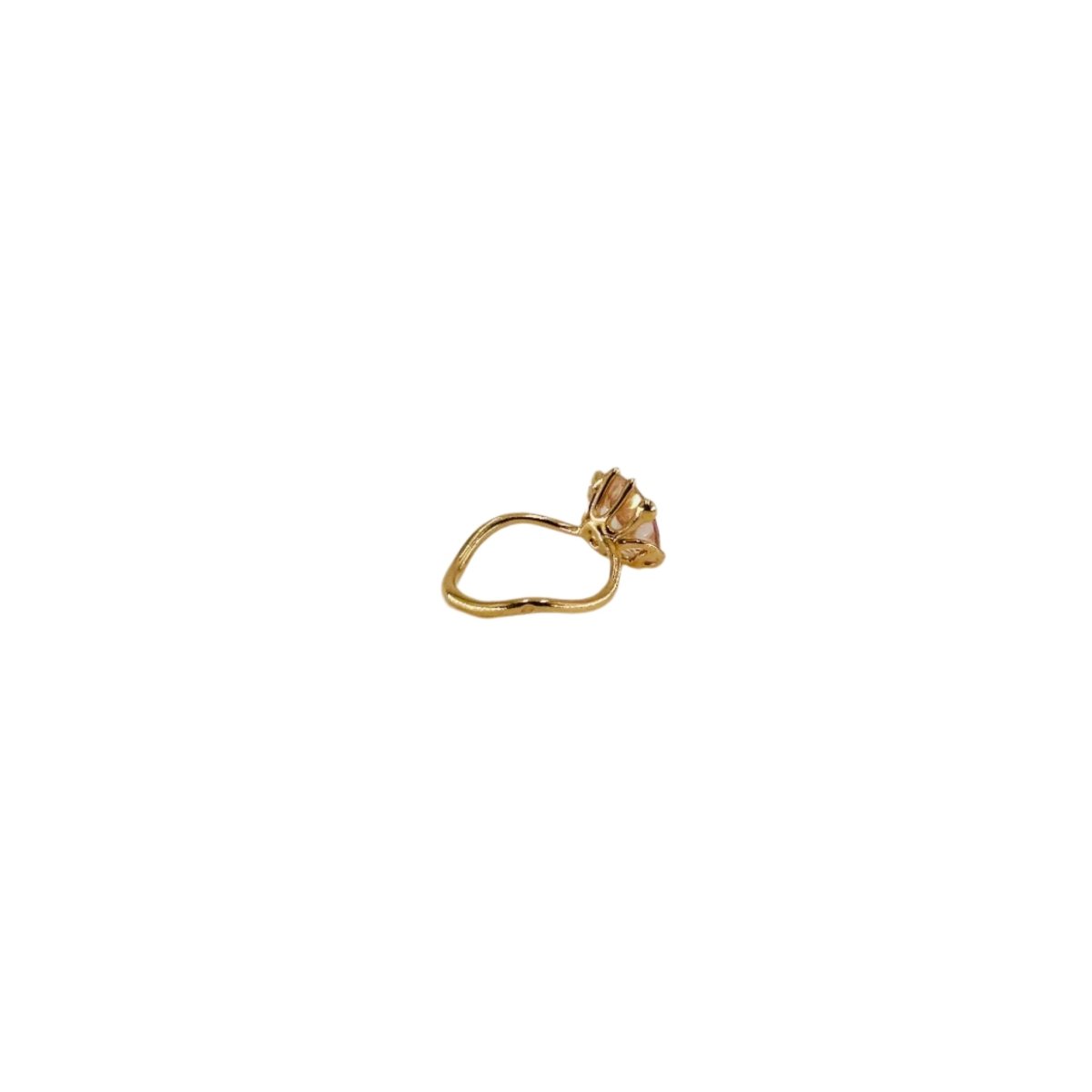 Bague DIOR "Oui" en or rose et quartz - Castafiore