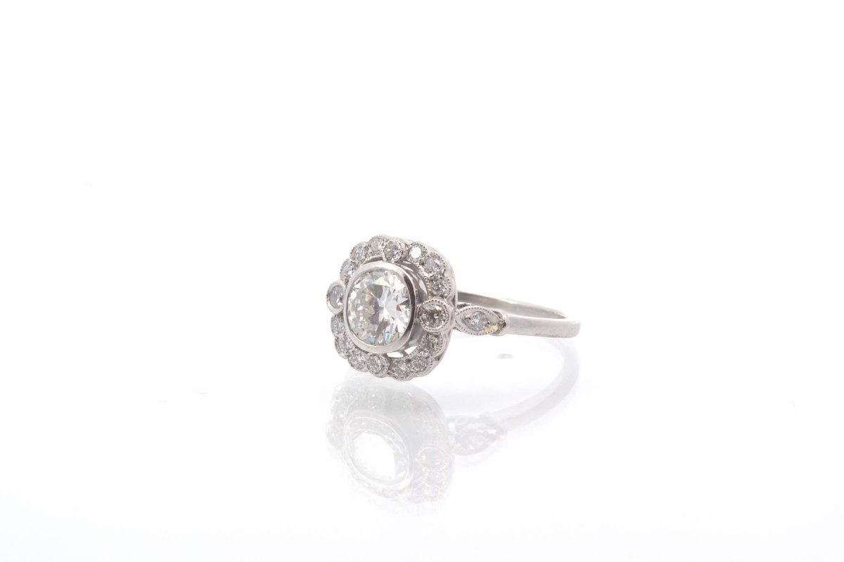 Bague d'occasion diamants en platine - Castafiore