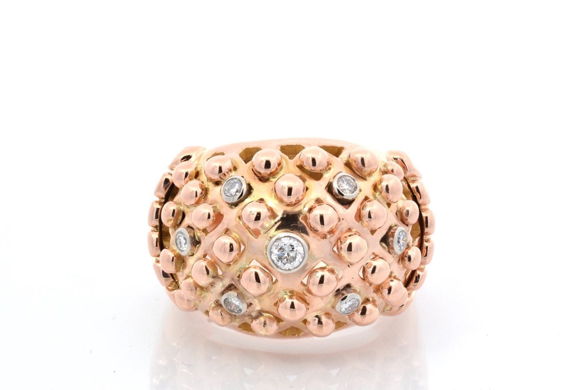 Bague d'occasion en or rose et diamants - Castafiore