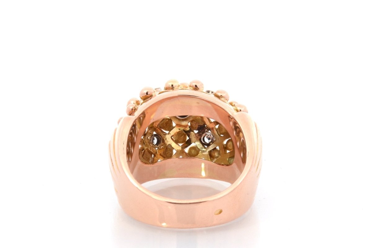 Bague d'occasion en or rose et diamants - Castafiore