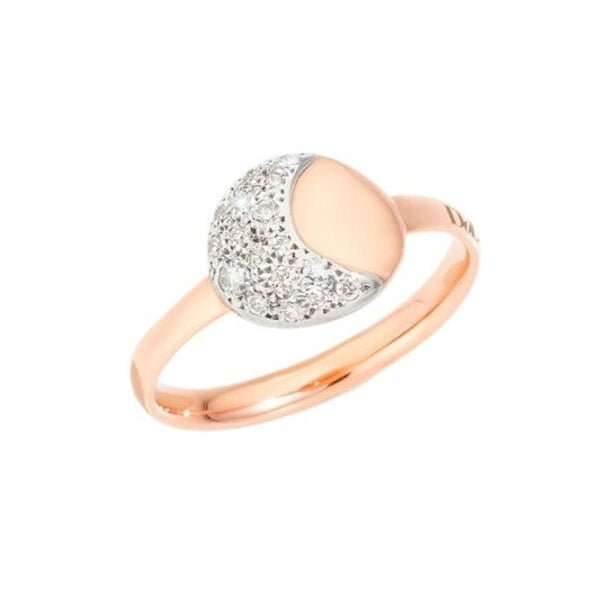 Bague DODO « Lune et Soleil » en or rose et diamants - Castafiore
