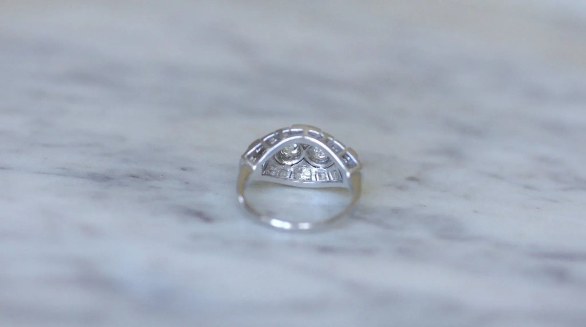 Bague Dome Art Déco Diamants - Castafiore