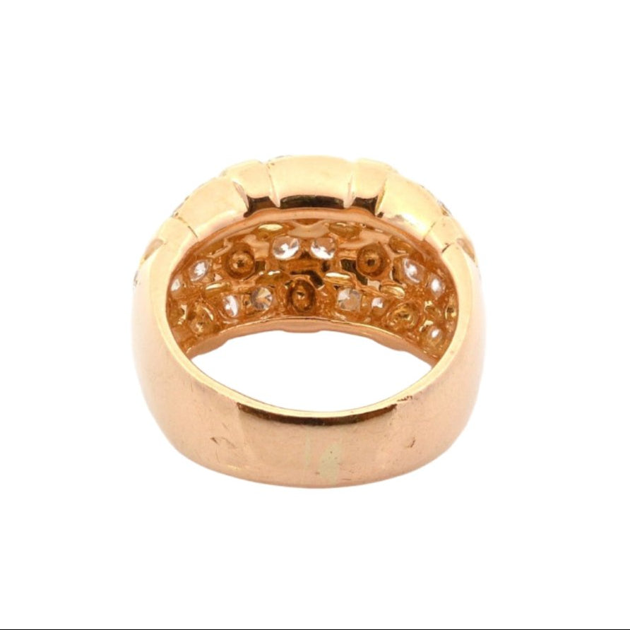 Bague Dôme BOUCHERON en or jaune et diamants - Castafiore