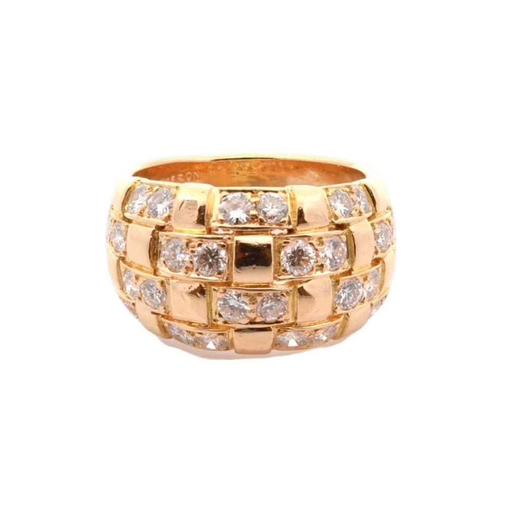 Bague Dôme BOUCHERON en or jaune et diamants - Castafiore