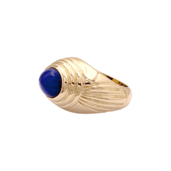 Bague Dôme BOUCHERON "Jaïpur" en or jaune et lapis - lazuli - Castafiore