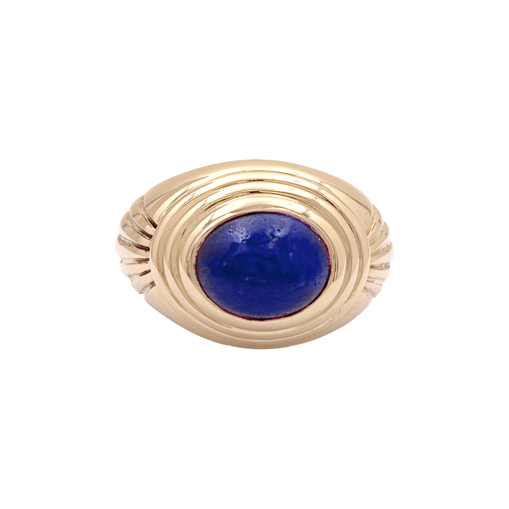 Bague Dôme BOUCHERON "Jaïpur" en or jaune et lapis - lazuli - Castafiore