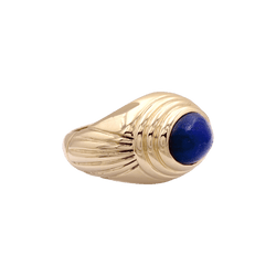 Bague Dôme BOUCHERON "Jaïpur" en or jaune et lapis - lazuli - Castafiore