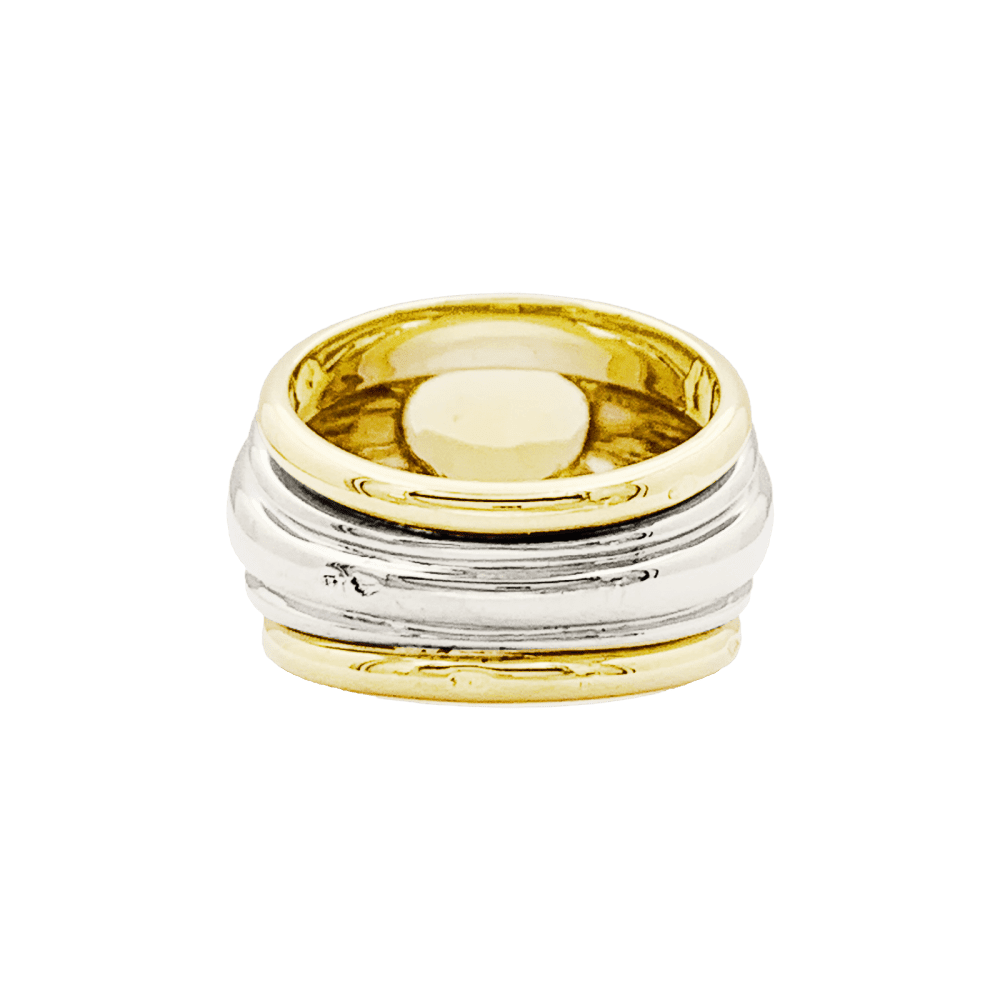 Bague Dôme BOUCHERON "Roxane" en or blanc, or jaune et citrine - Castafiore