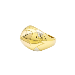 Bague Dôme BULGARI "Pyramide" en or blanc, or jaune et or rose - Castafiore