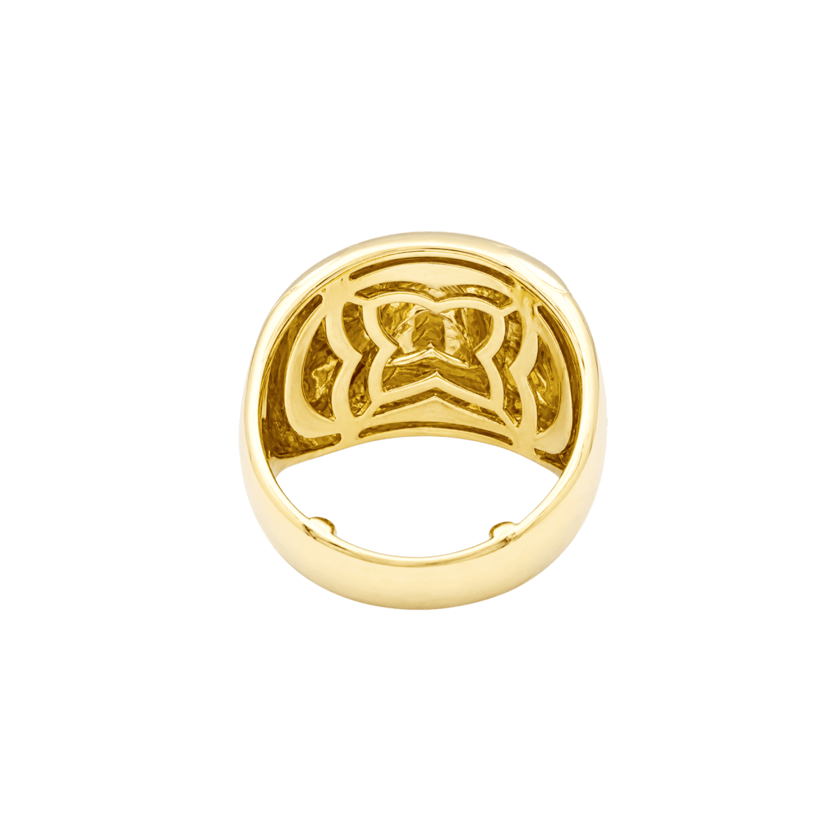 Bague Dôme BULGARI "Pyramide" en or blanc, or jaune et or rose - Castafiore