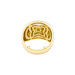 Bague Dôme BULGARI "Pyramide" en or blanc, or jaune et or rose - Castafiore