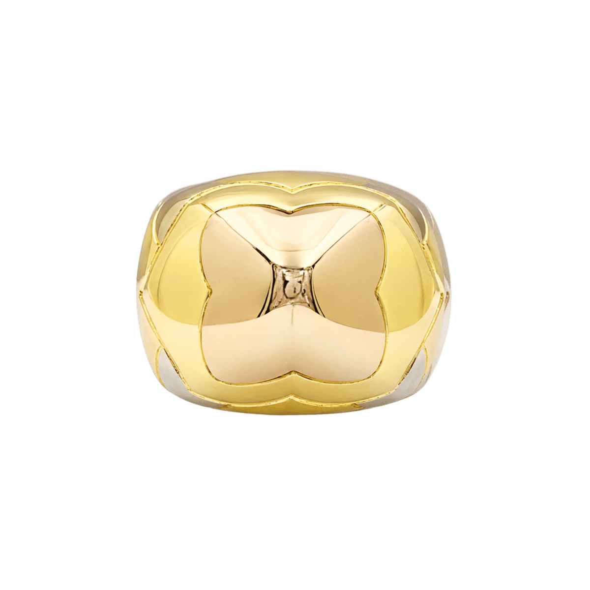 Bague Dôme BULGARI "Pyramide" en or blanc, or jaune et or rose - Castafiore