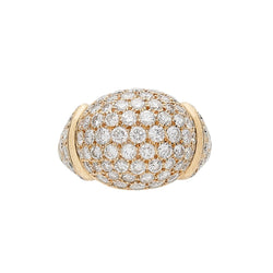 Bague Dôme CARTIER en or jaune et diamants - Castafiore