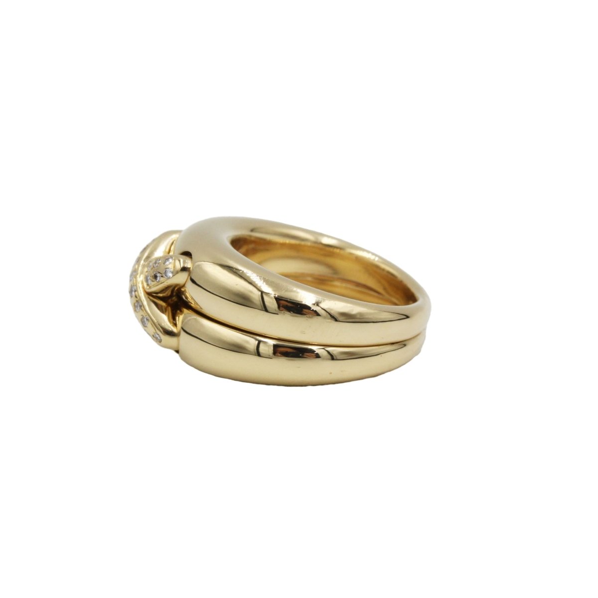 Bague Dôme CHAUMET "Liens" en or jaune et diamants - Castafiore
