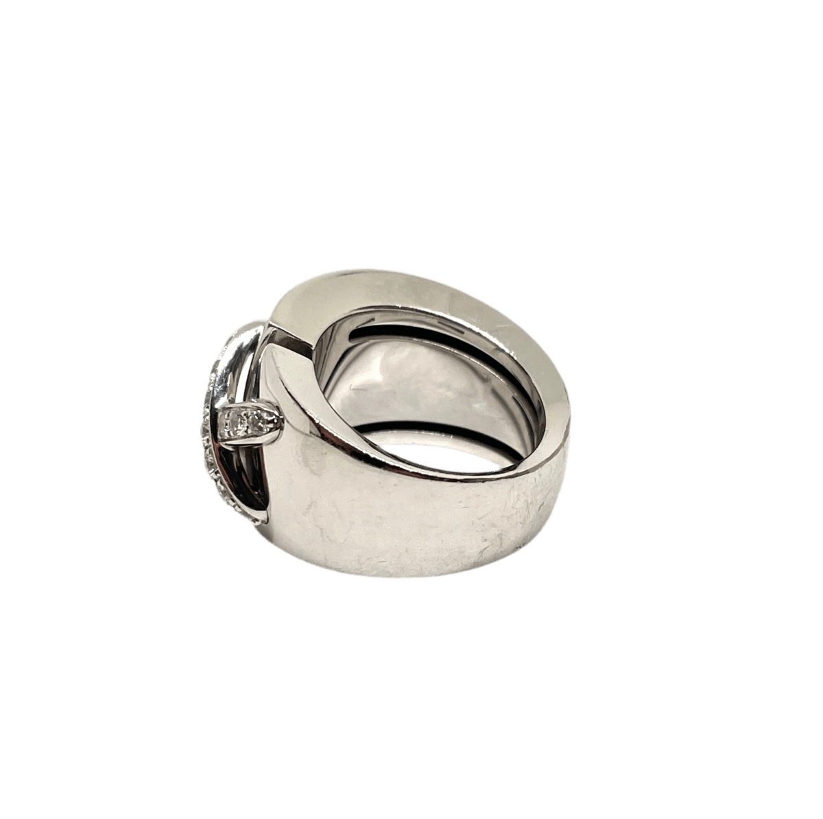 Bague Dôme CHAUMET "Liens XL" en or blanc et diamants - Castafiore