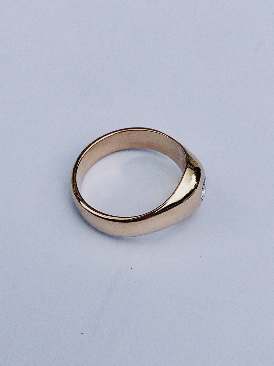 Bague Dôme Diamant En Or - Castafiore