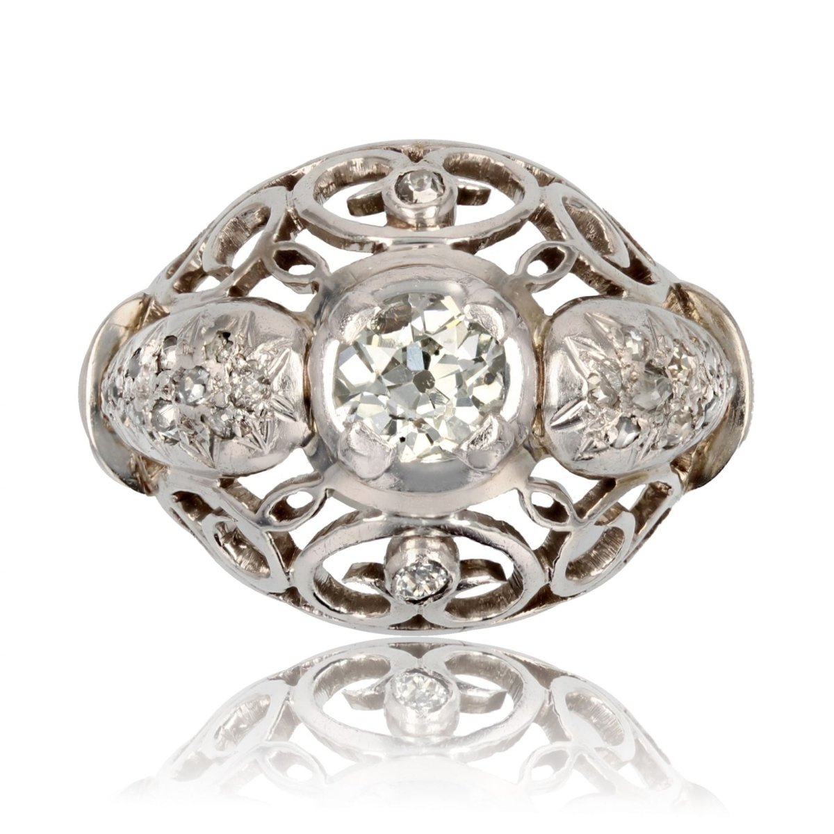 Bague dôme diamants vintage - Castafiore