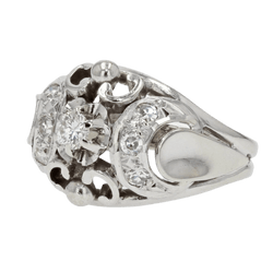 Bague Dôme en or blanc et diamants - Castafiore