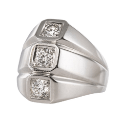 Bague Dôme en or blanc et diamants - Castafiore