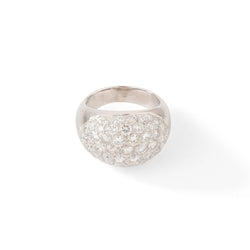 Bague Dôme en or blanc et diamants - Castafiore