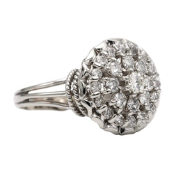Bague Dôme en or blanc et diamants - Castafiore