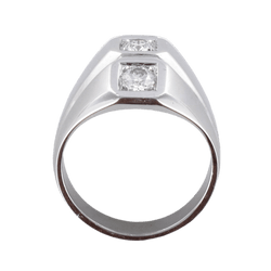 Bague Dôme en or blanc et diamants - Castafiore